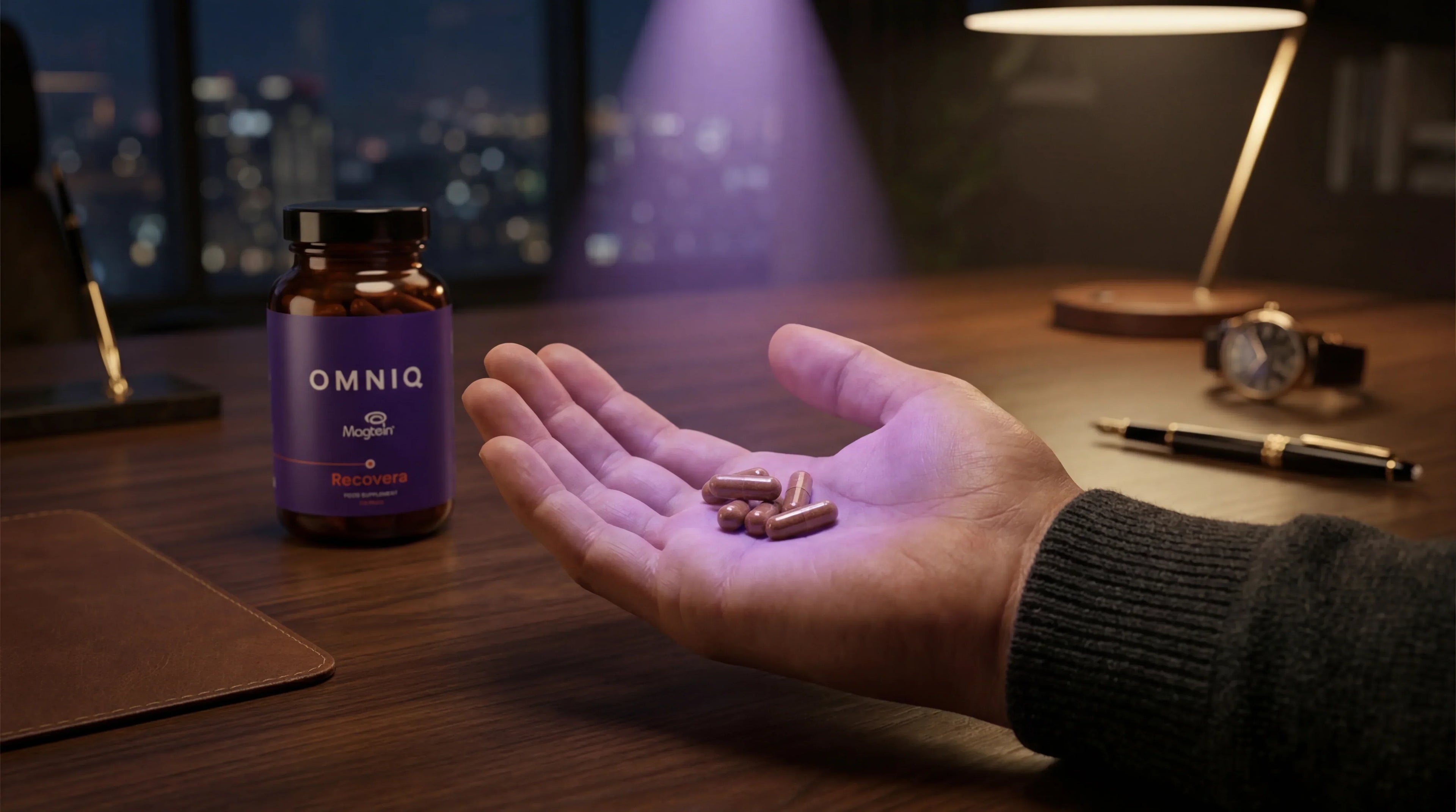 Složení OMNIQ Business Focus System – 30+ funkčních ingrediencí včetně ashwagandhy, citikolinu a kolagenu